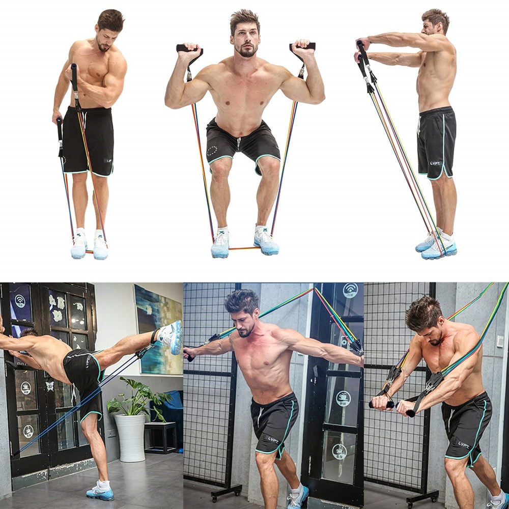 150lb Fitness Resistance Bands Set